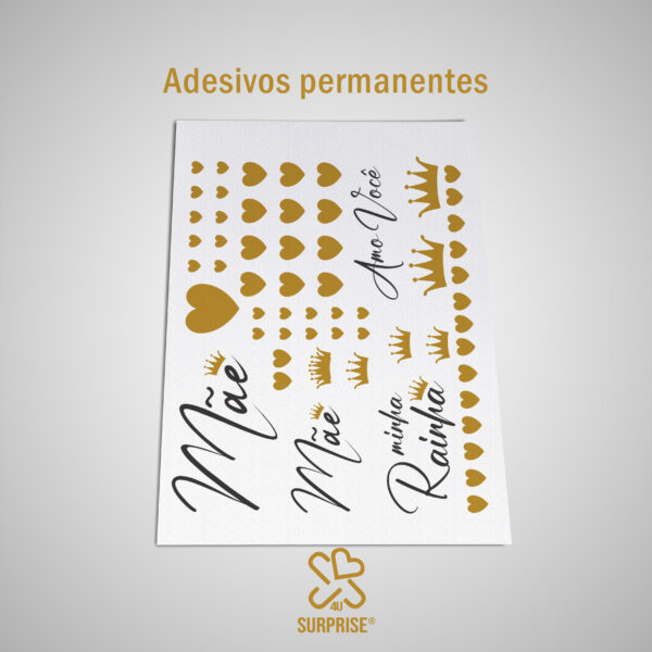 Adesivo Permanente - Mãe - Dourado - Image 4